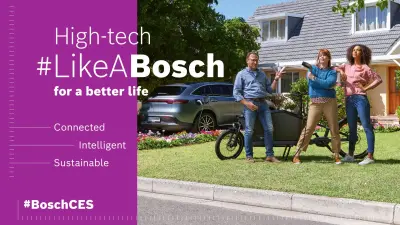 CES 2022: Bosch reforça aposta em soluções conectadas e inteligentes - por uma melhor qualidade de vida e mais ação climática 